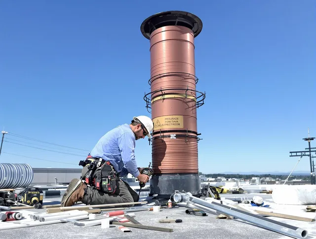 Installed chimney liner by Waxhaw Chimney Sweep in Waxhaw, NC