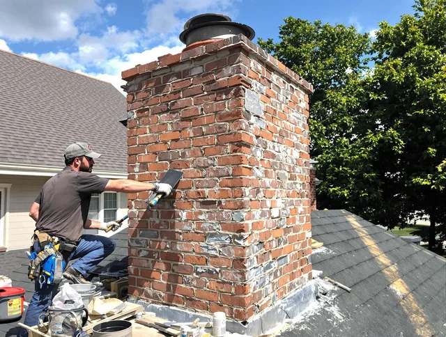 Completed chimney rebuild by Waxhaw Chimney Sweep in Waxhaw, NC