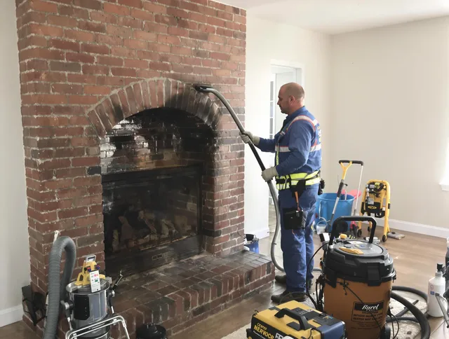 Waxhaw Chimney Sweep expert performing detailed chimney sweep in Waxhaw, NC