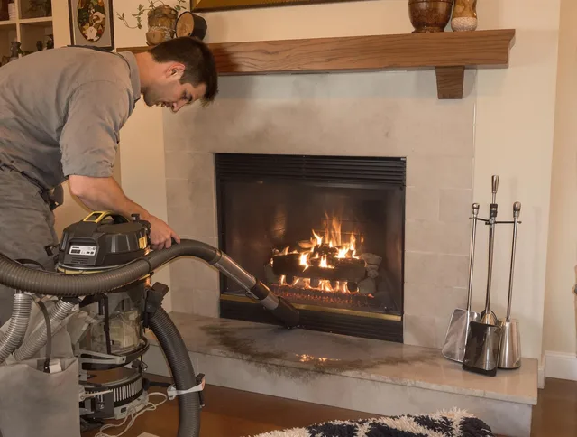 Routine fireplace upkeep by Waxhaw Chimney Sweep in Waxhaw, NC