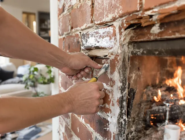 Routine fireplace repair by Waxhaw Chimney Sweep in Waxhaw, NC
