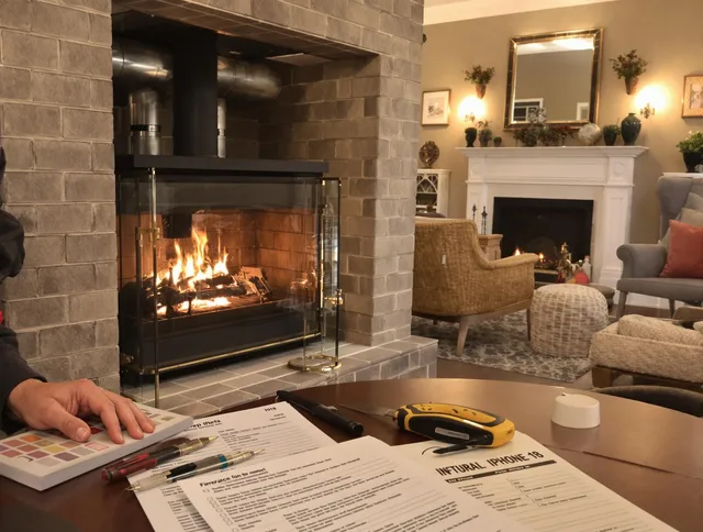 Waxhaw Chimney Sweep verifying fireplace safety measures in Waxhaw, NC
